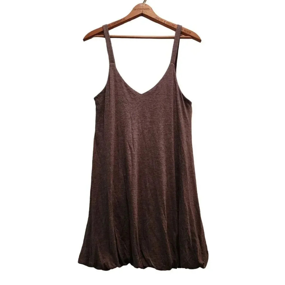 Jenni Kayne Mini Dress Women's Size XS Taupe/Brown 100% Viscose Tunic Sleeveless